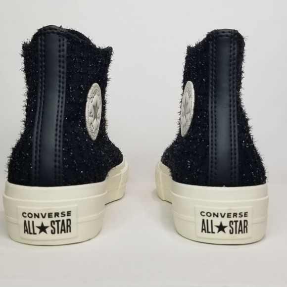 Converse Women's CTAS Lift Platform Tweed Shimmer Hi Tops Size 9 A12740C NWT - Picture 6 of 10